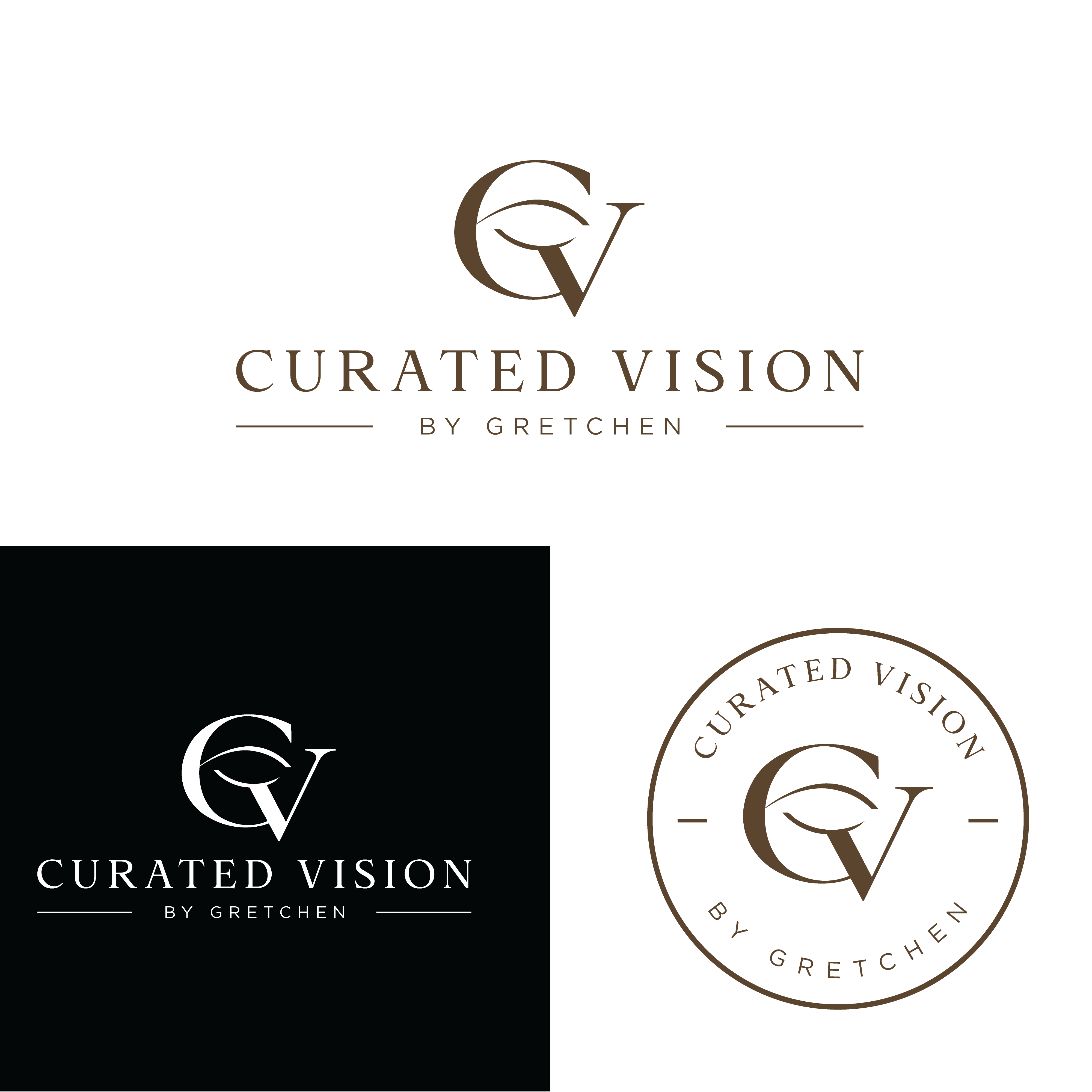 Logo Design by Casey Kelechi for Curated Vision by Gretchen | Design #37714176