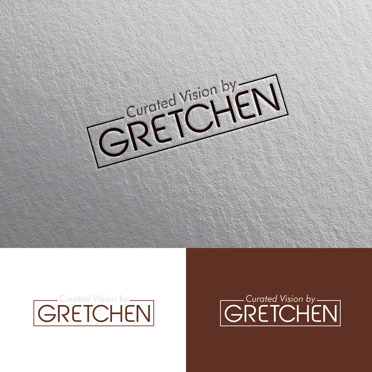 Logo Design by Signature Point for Curated Vision by Gretchen | Design #37712194