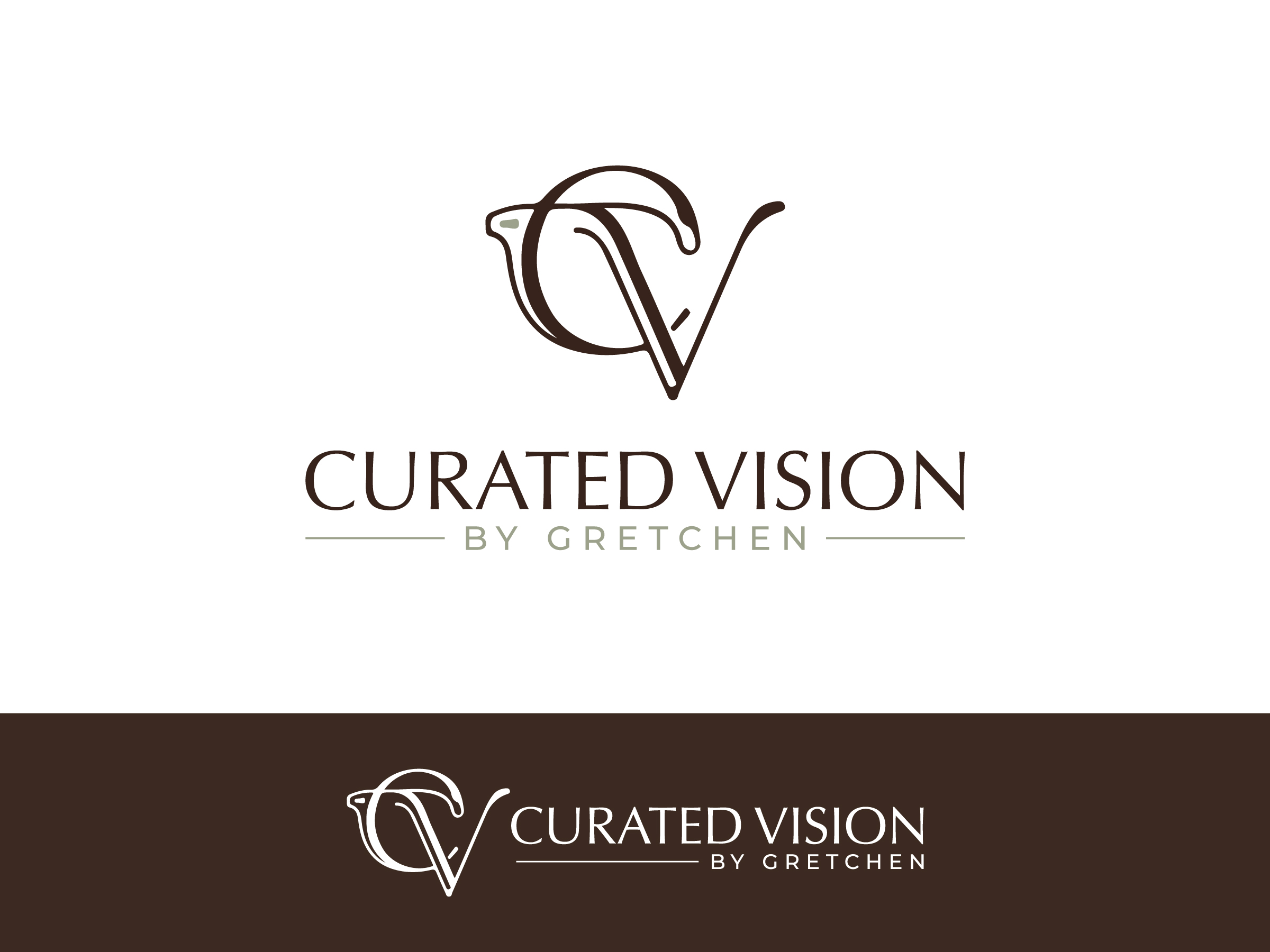Logo Design by yozdesign for Curated Vision by Gretchen | Design #37718464