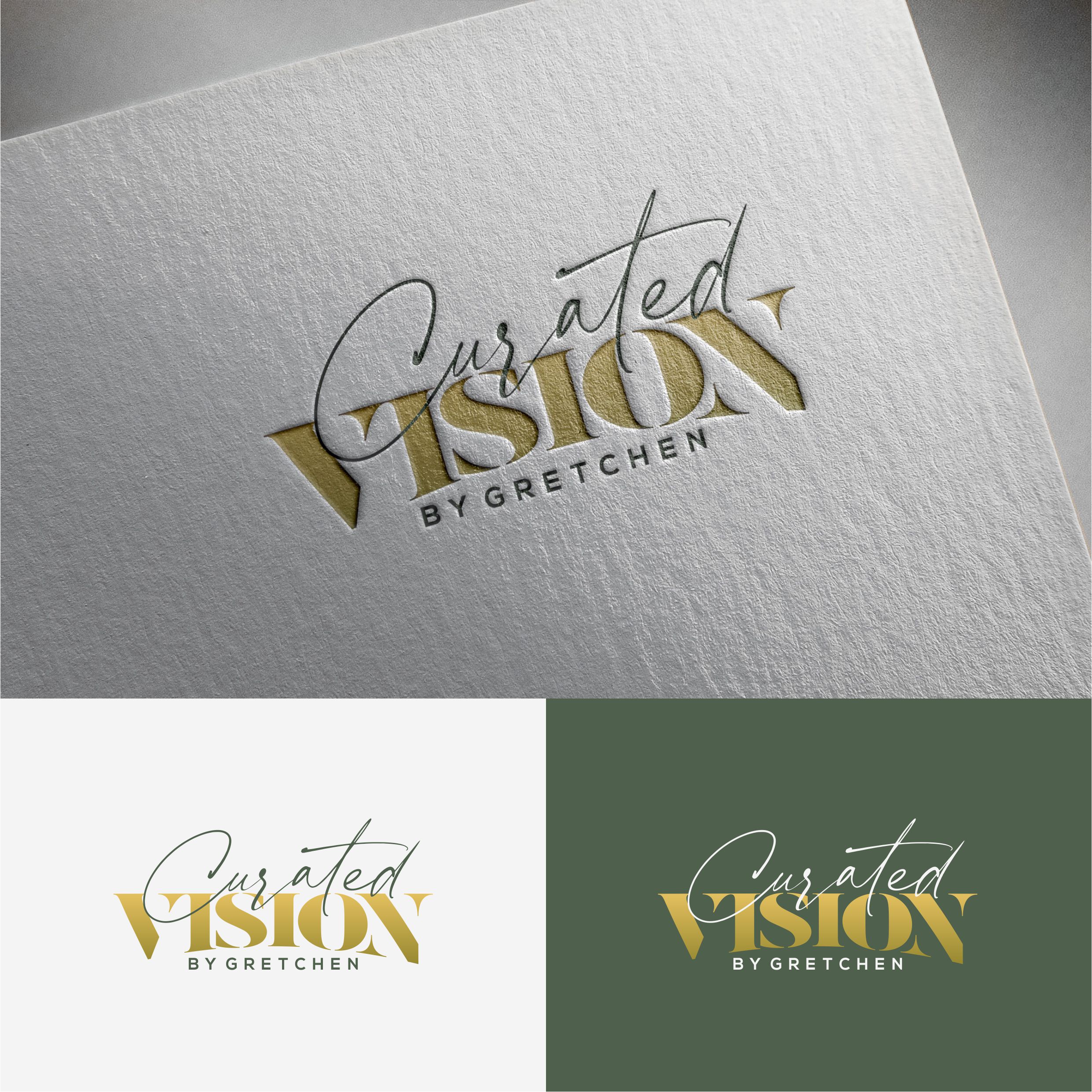 Logo Design by Jeferson HP for Curated Vision by Gretchen | Design #37714454