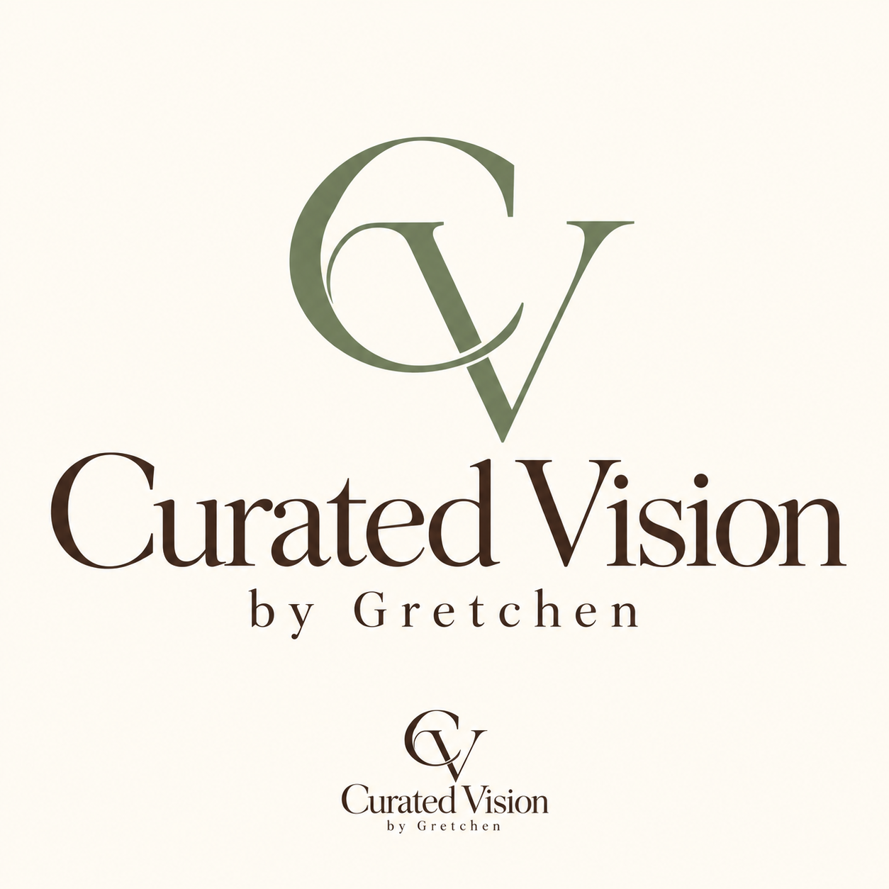 Logo Design by markume for Curated Vision by Gretchen | Design #37730567