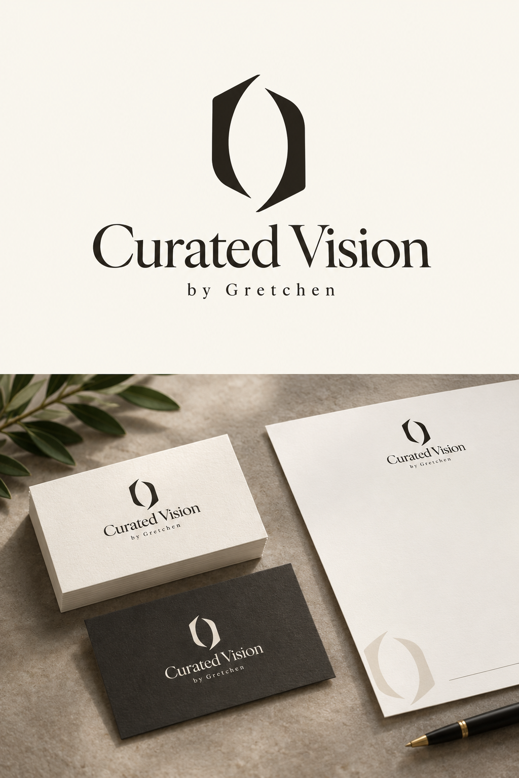 Logo Design by markume for Curated Vision by Gretchen | Design #37738391