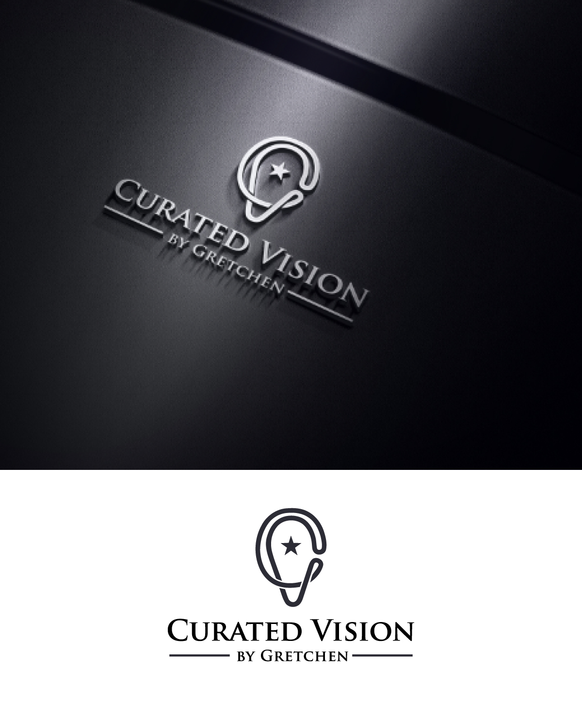 Logo Design by JMN Signatures for Curated Vision by Gretchen | Design #37714706