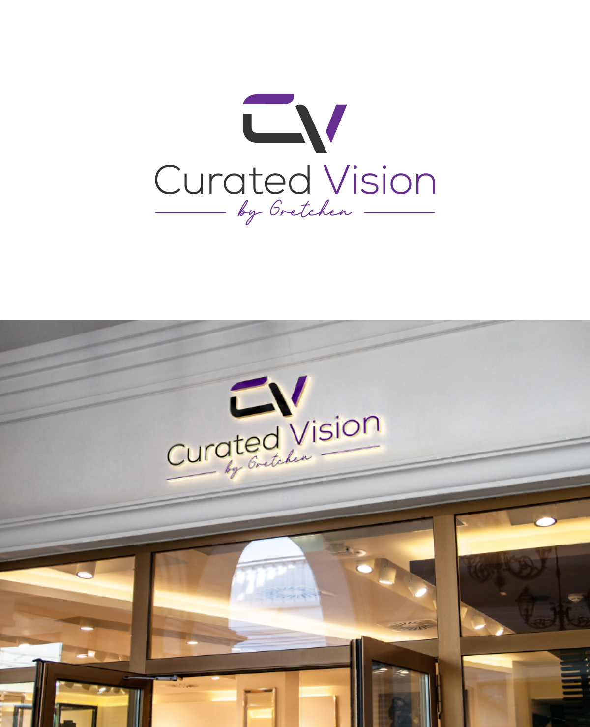 Logo Design by JMN Signatures for Curated Vision by Gretchen | Design #37714707