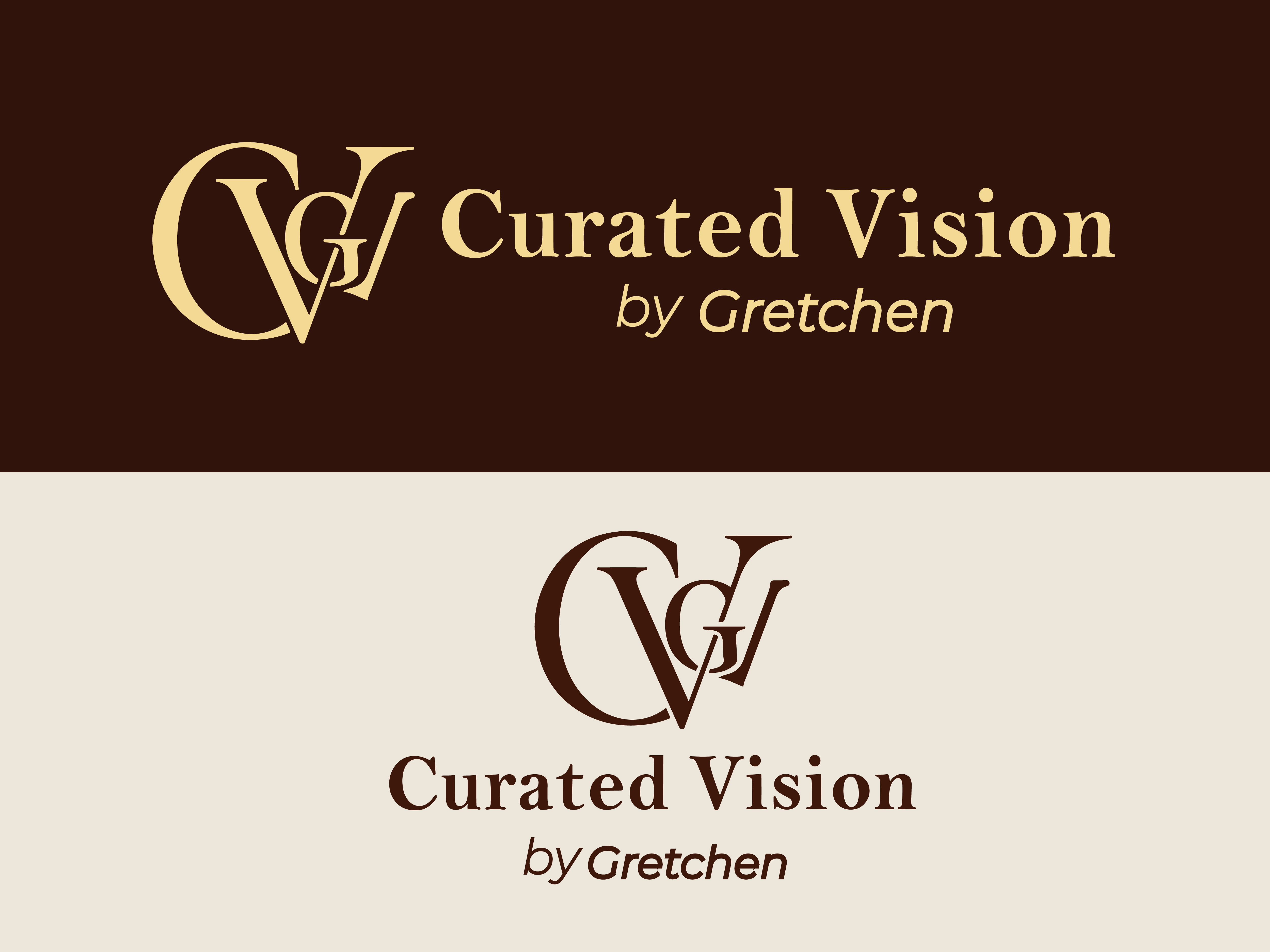 Logo Design by evuu for Curated Vision by Gretchen | Design #37720728