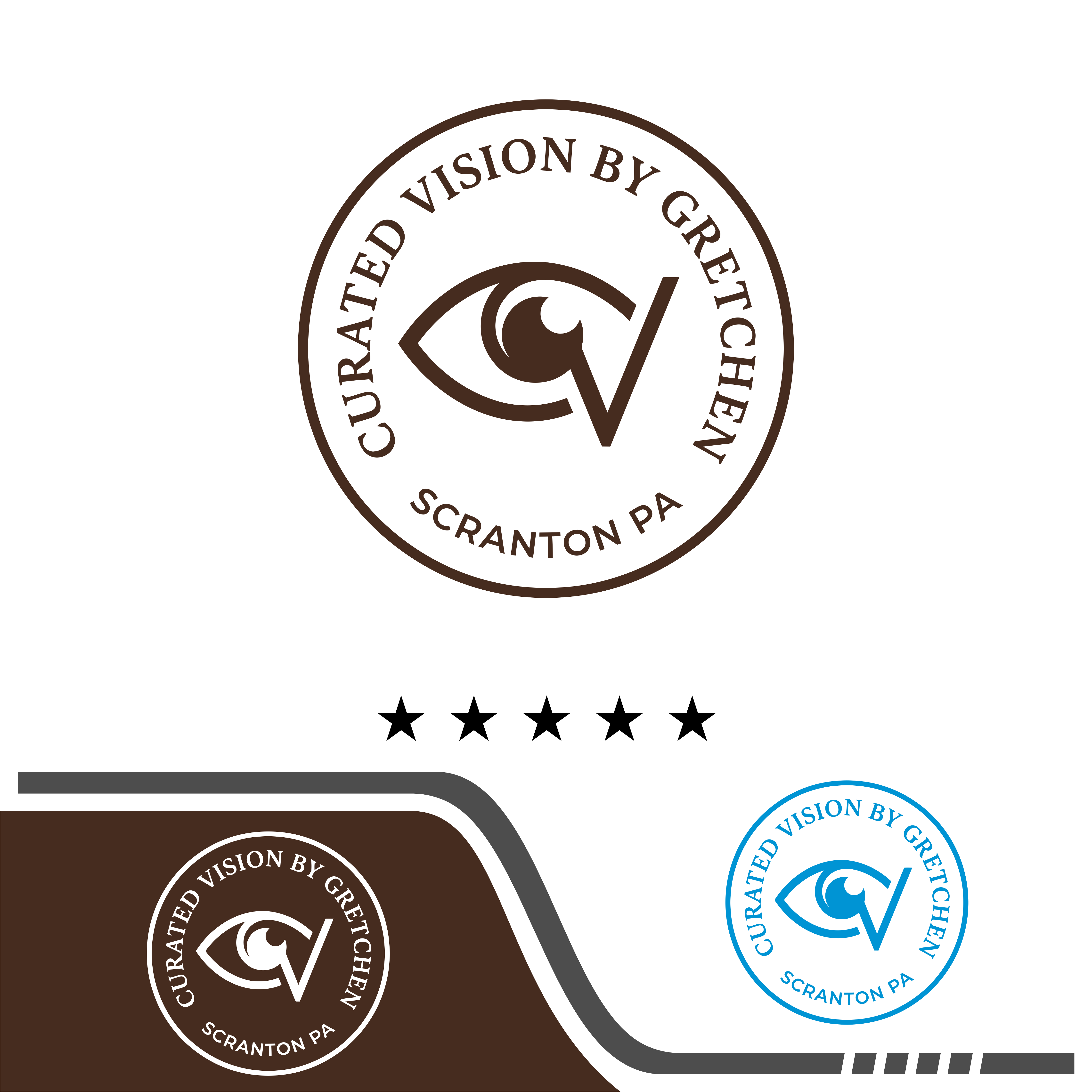 Logo Design by Giga Rizky for Curated Vision by Gretchen | Design #37729514