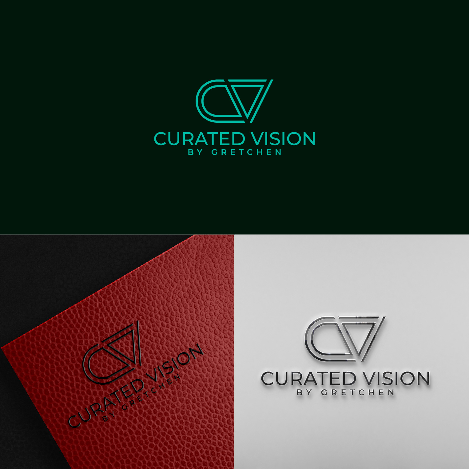 Logo Design by 4tech services for Curated Vision by Gretchen | Design #37721953