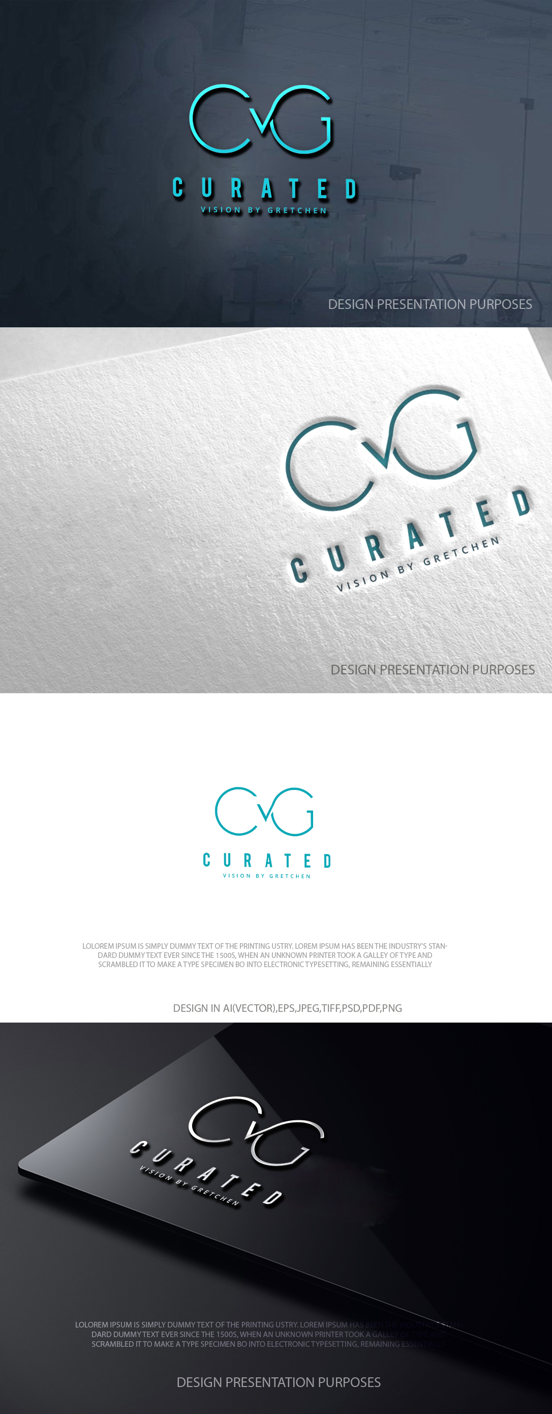 Logo Design by zebronicgraphic for Curated Vision by Gretchen | Design #37714319
