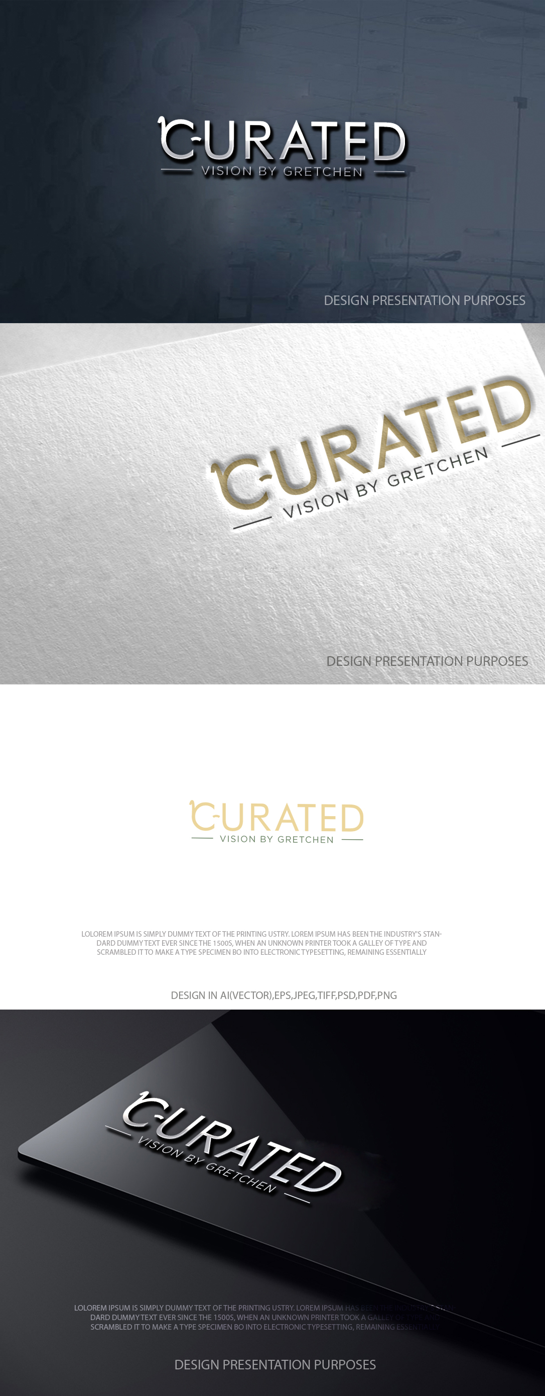 Logo Design by zebronicgraphic for Curated Vision by Gretchen | Design #37716050