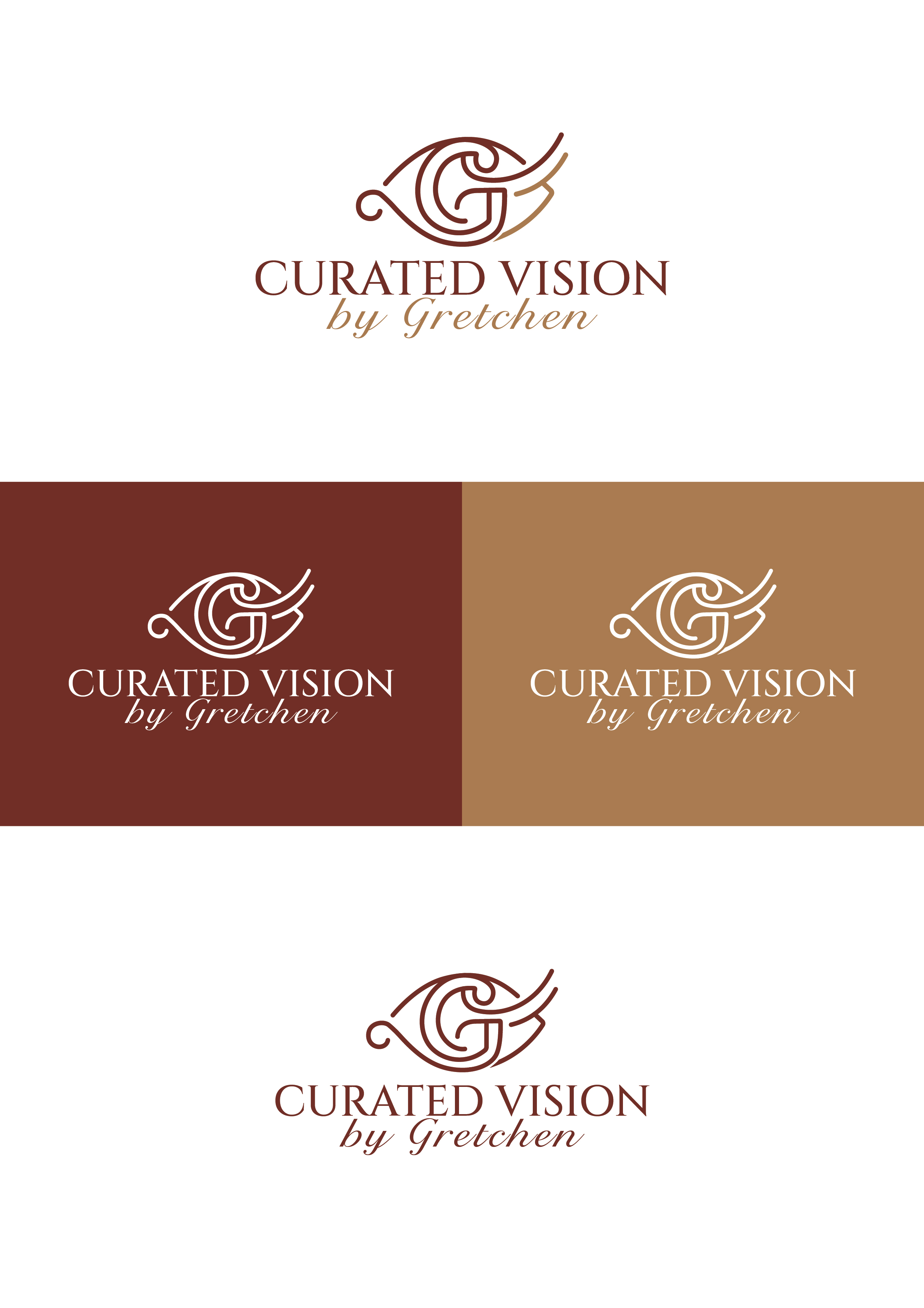 Logo Design by Maxo-Biz for Curated Vision by Gretchen | Design #37713845