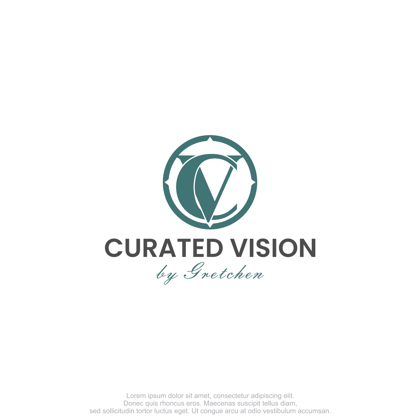 Logo Design by M.Syaiful Huda for Curated Vision by Gretchen | Design #37721727