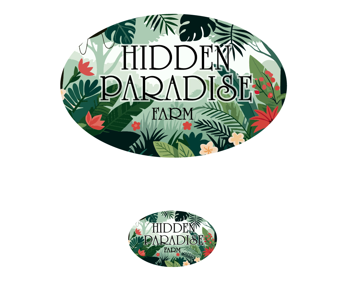 Logo Design by Paint-Tools for Hidden Paradise Farm | Design #37717083