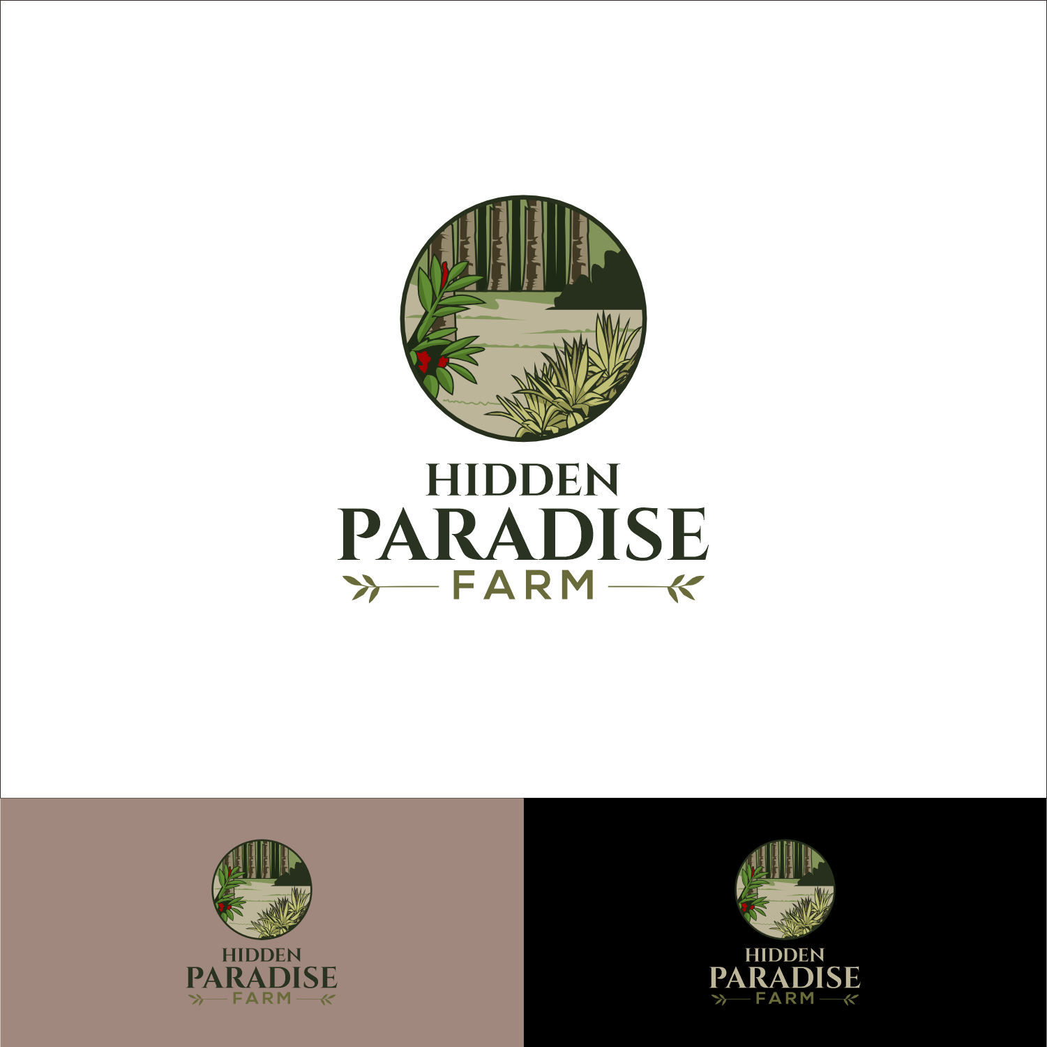 Logo Design by Arttosungging for Hidden Paradise Farm | Design #37732787