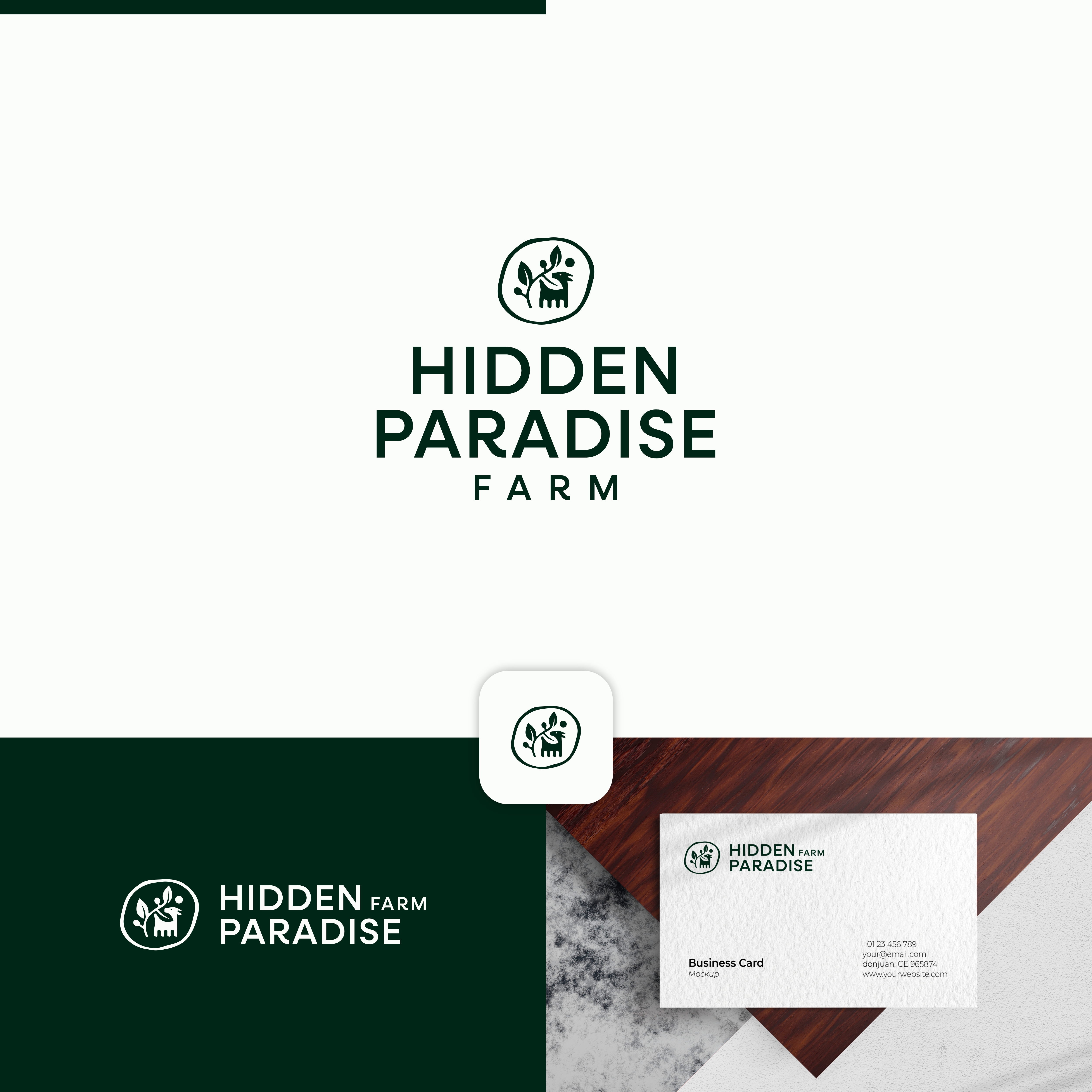 Logo Design by Dell_a.Design for Hidden Paradise Farm | Design #37717063