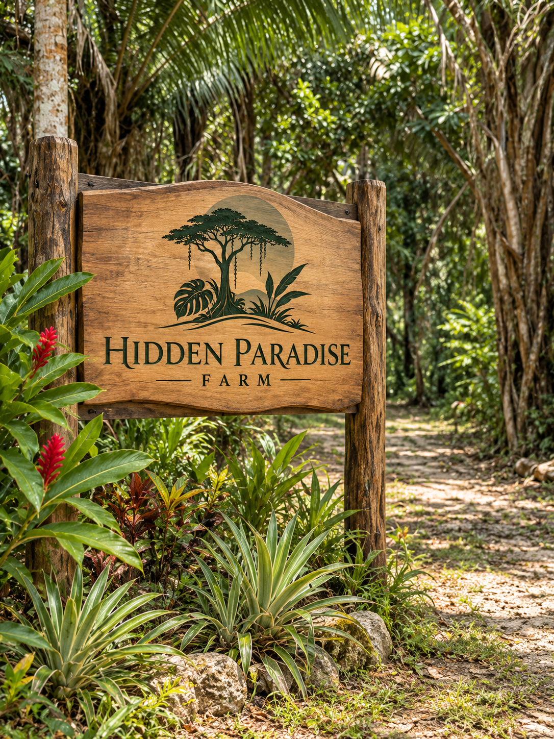 Logo Design by manuel_pernia for Hidden Paradise Farm | Design #37723058