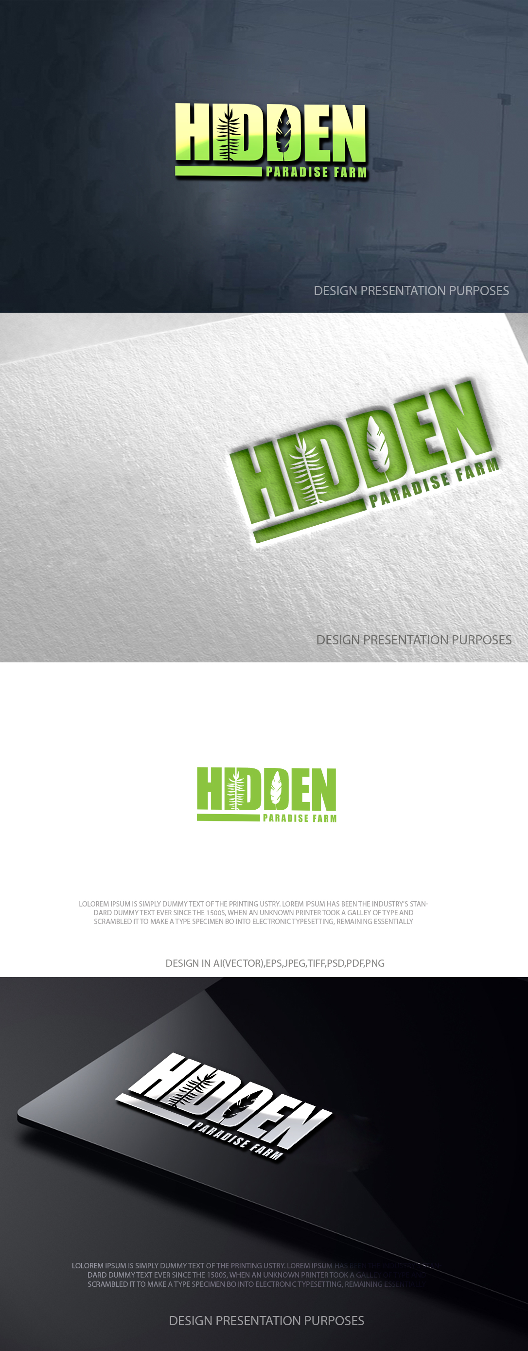 Logo Design by zebronicgraphic for Hidden Paradise Farm | Design #37716545