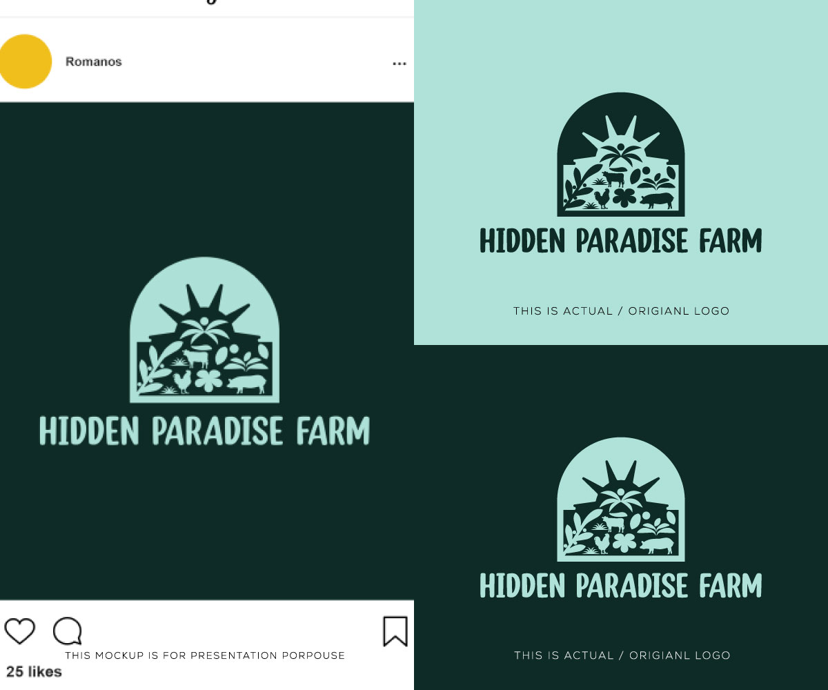 Logo Design by Ansh Design for Hidden Paradise Farm | Design #37716442