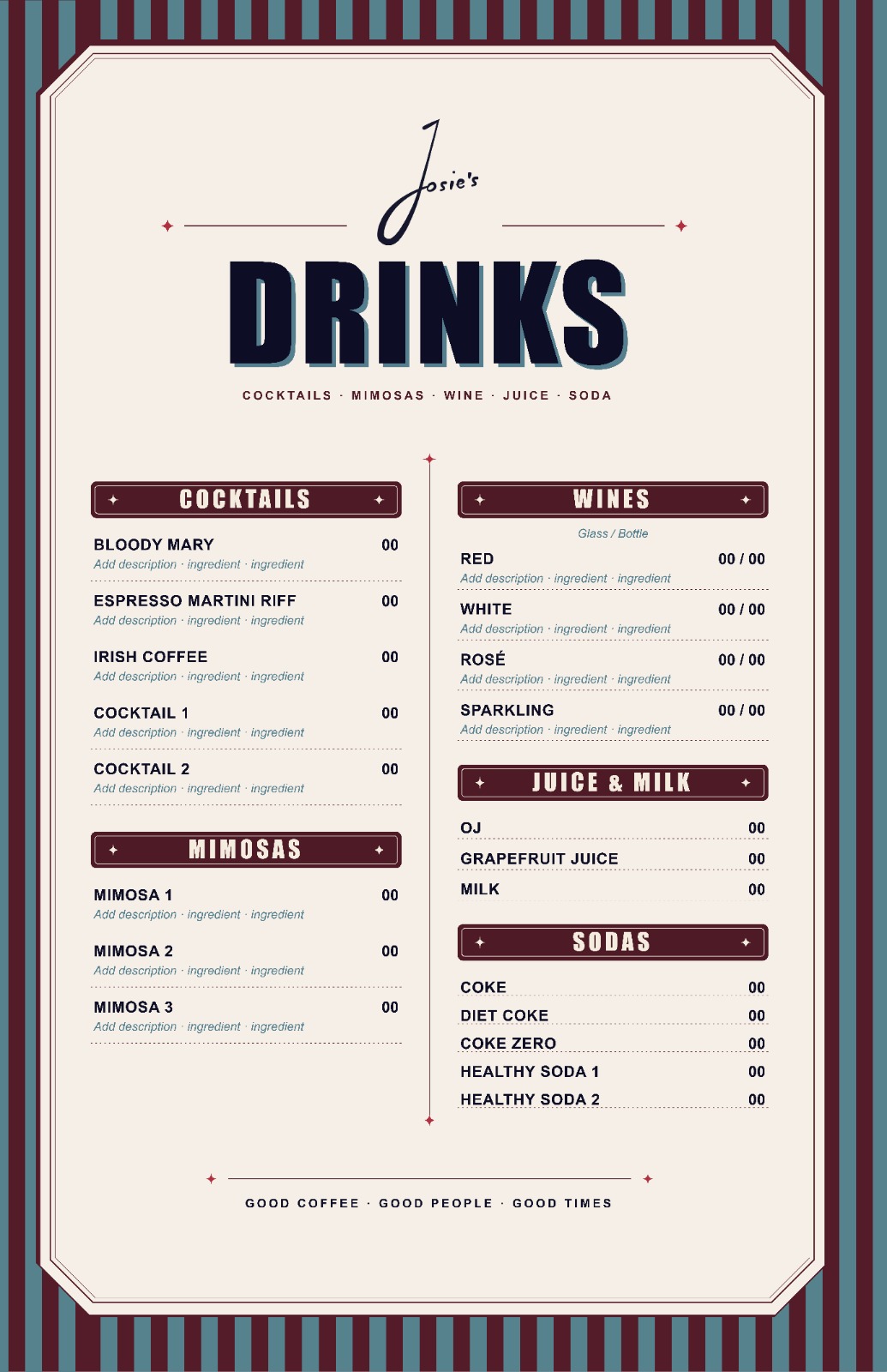 Menu Design by designgreen for this project | Design #37729472