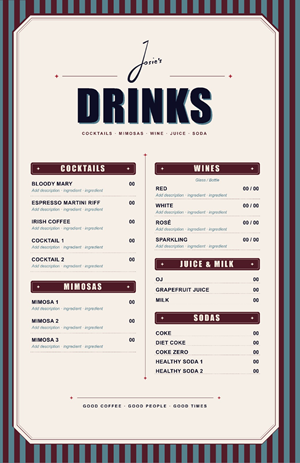 Menu Design by designgreen for this project | Design: #37729472