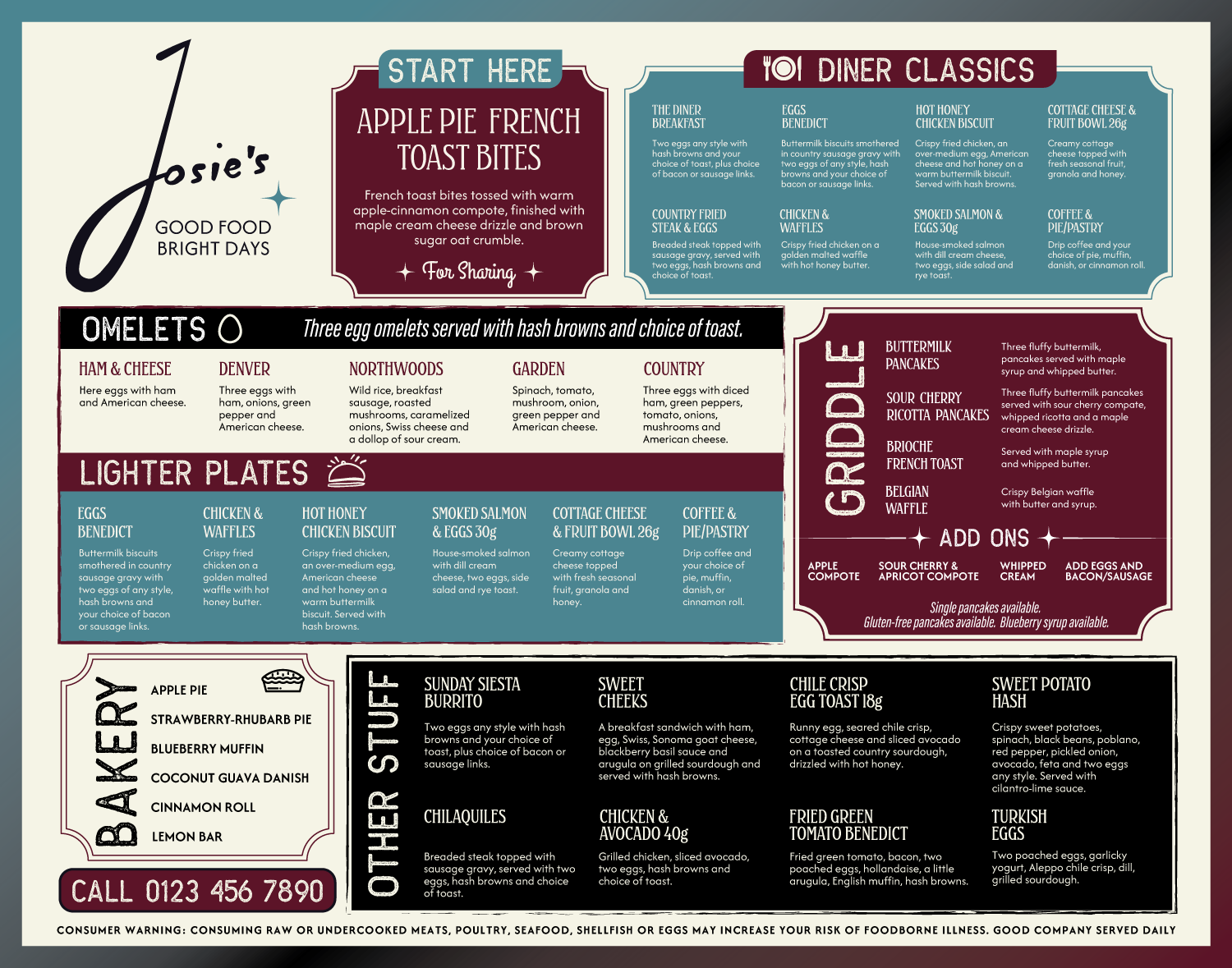 Menu Design by JK18 for this project | Design #37725336