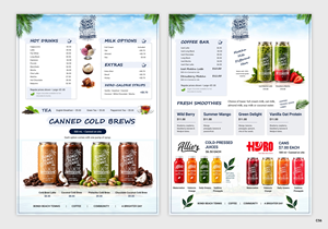 Menu Design by pb for this project | Design: #37726909
