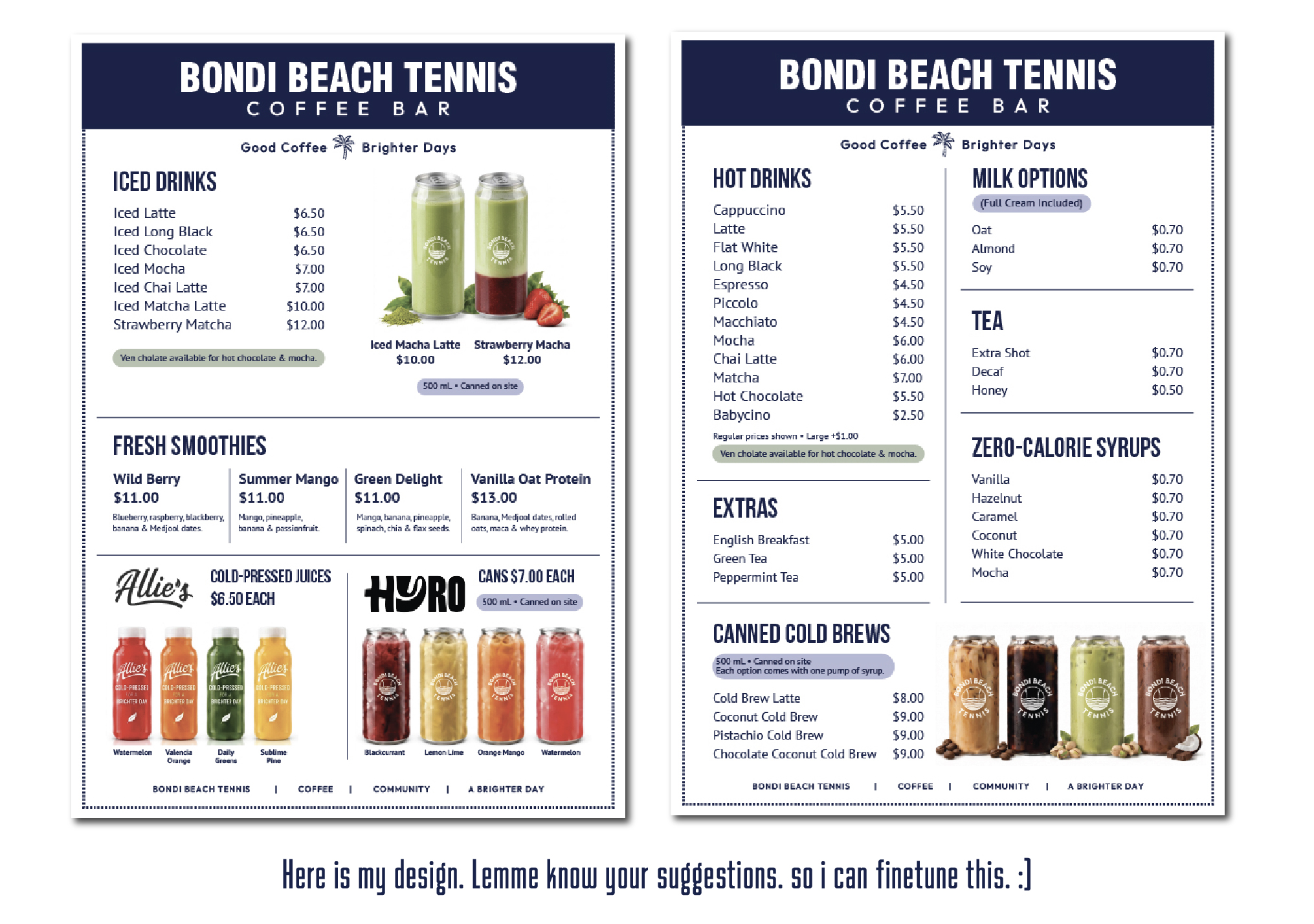 Menu Design by Jeewz for this project | Design #37720324