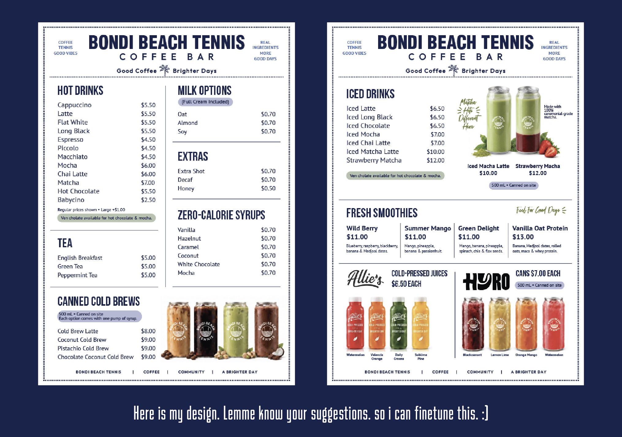 Menu Design by Jeewz for this project | Design #37720343
