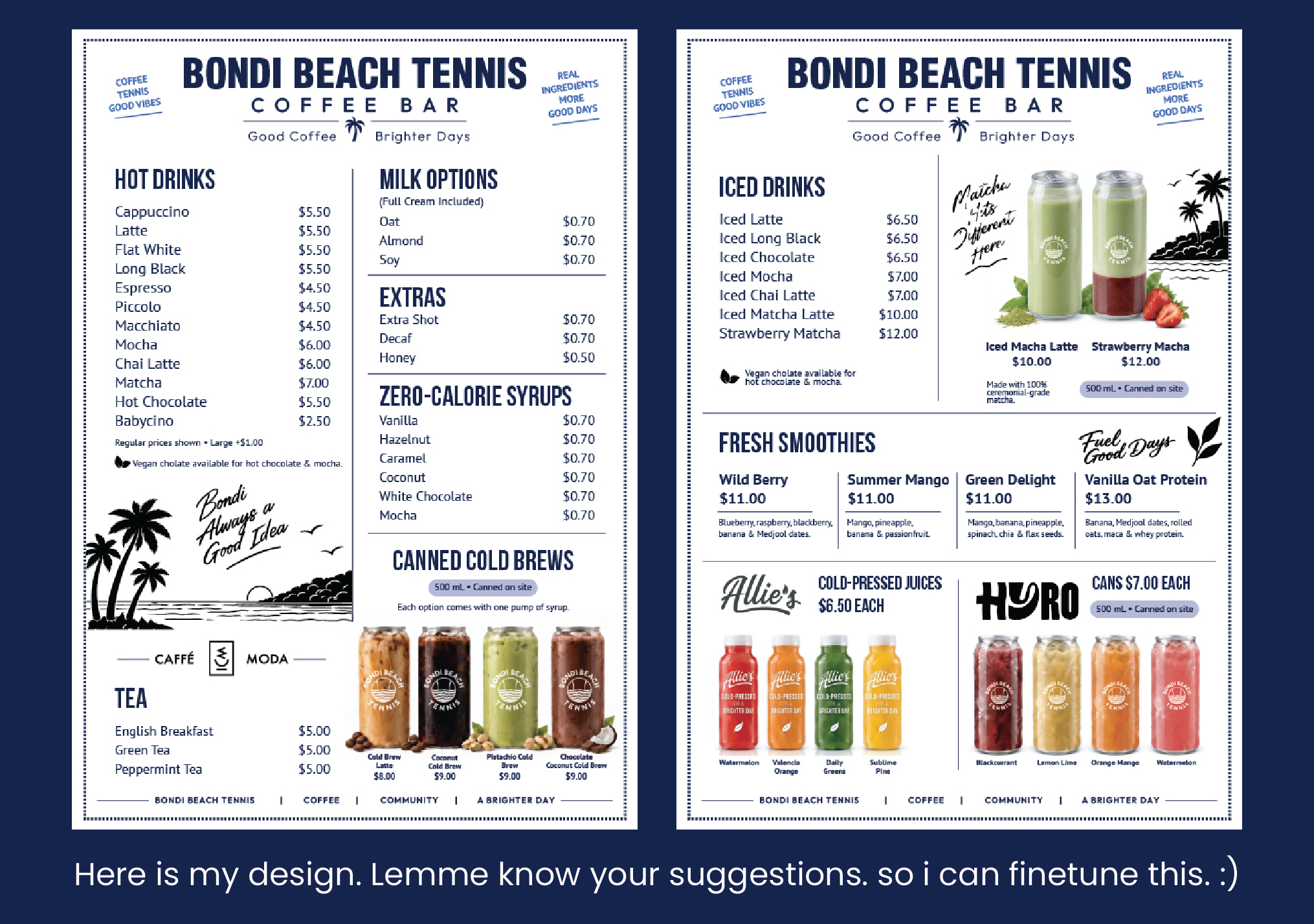 Menu Design by Jeewz for this project | Design #37726900