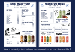 Menu Design by Jeewz for this project | Design: #37726900