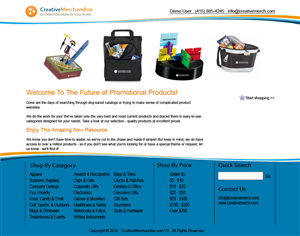 Web Design by Mariana Yonamine for Creative Merchandise | Design #74646