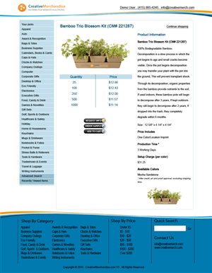 Web Design by Mariana Yonamine for Creative Merchandise | Design: #74952