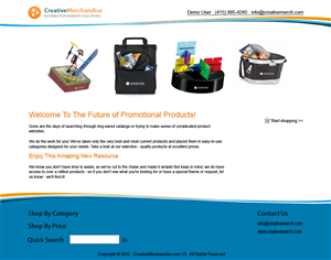 Web Design by Mariana Yonamine for Creative Merchandise | Design: #74955