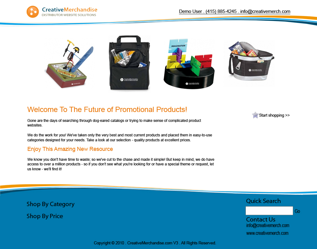 Web Design by Mariana Yonamine for Creative Merchandise | Design #74956