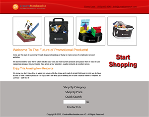 Web Design by Mariana Yonamine for Creative Merchandise | Design: #74966