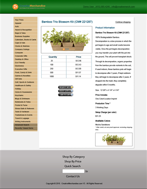 Web Design by Mariana Yonamine for Creative Merchandise | Design: #75196