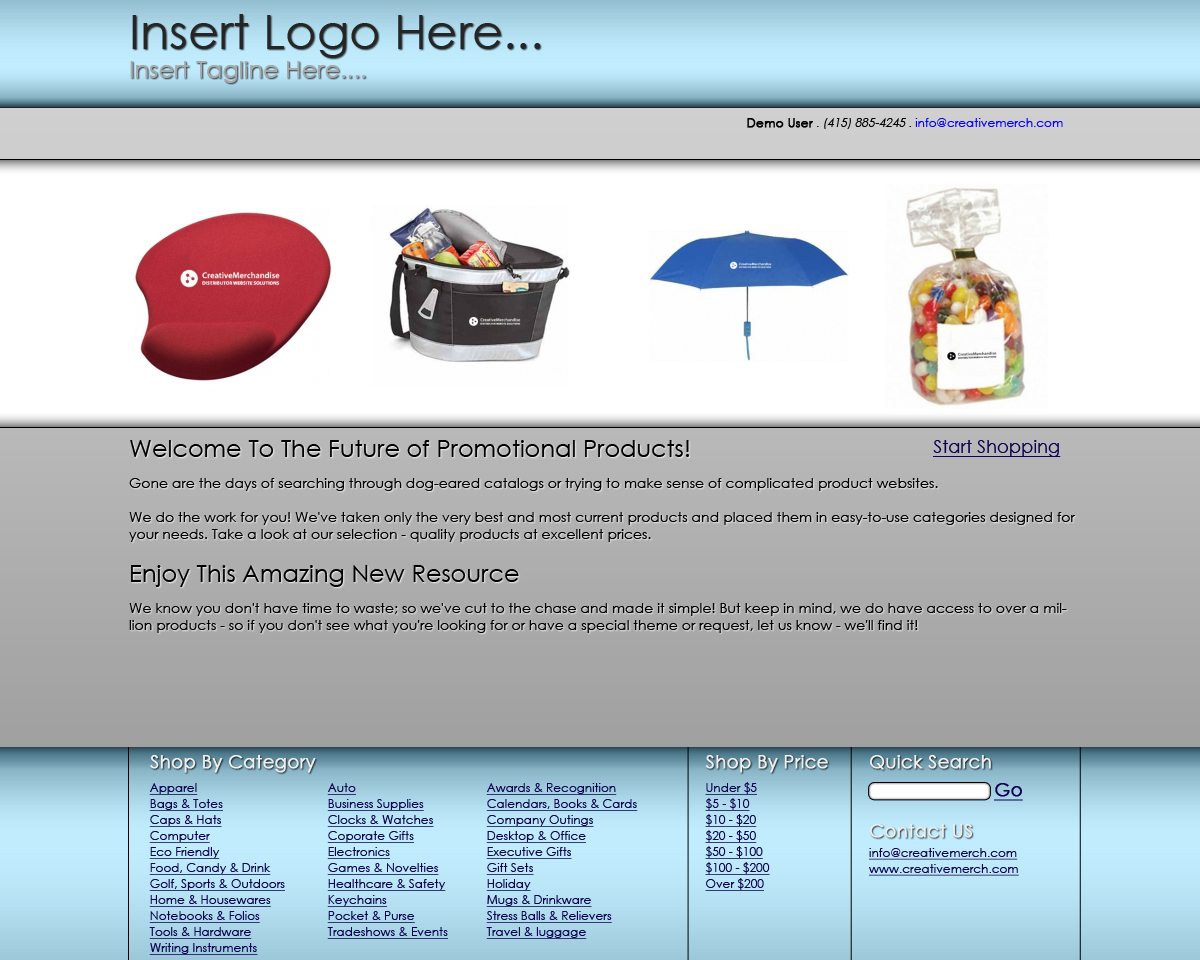 Web-Design von Ryan Stinde für Creative Merchandise | Design #69866