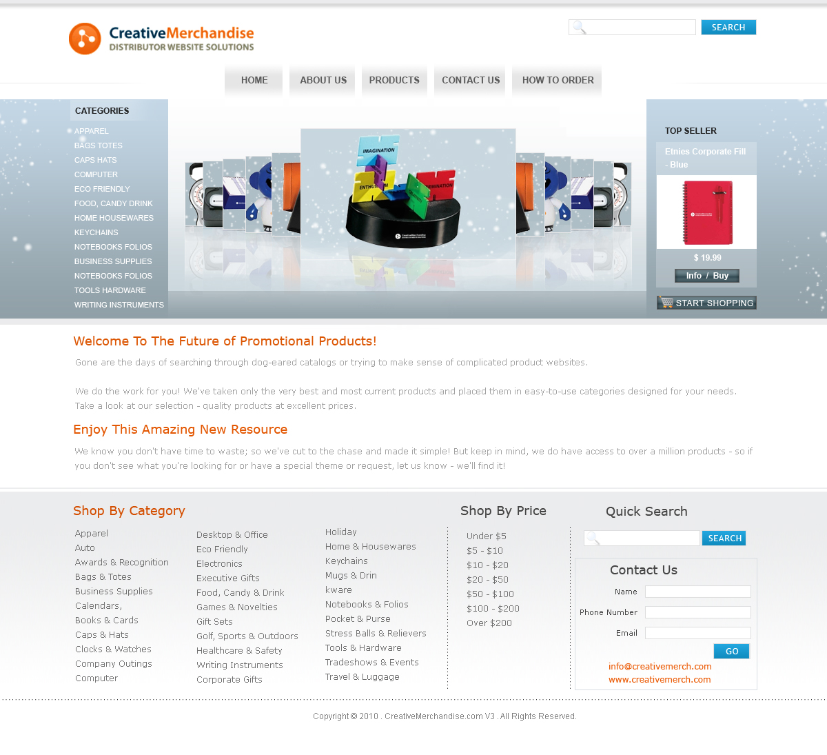 Web Design by Parag Thakur for Creative Merchandise | Design #70013