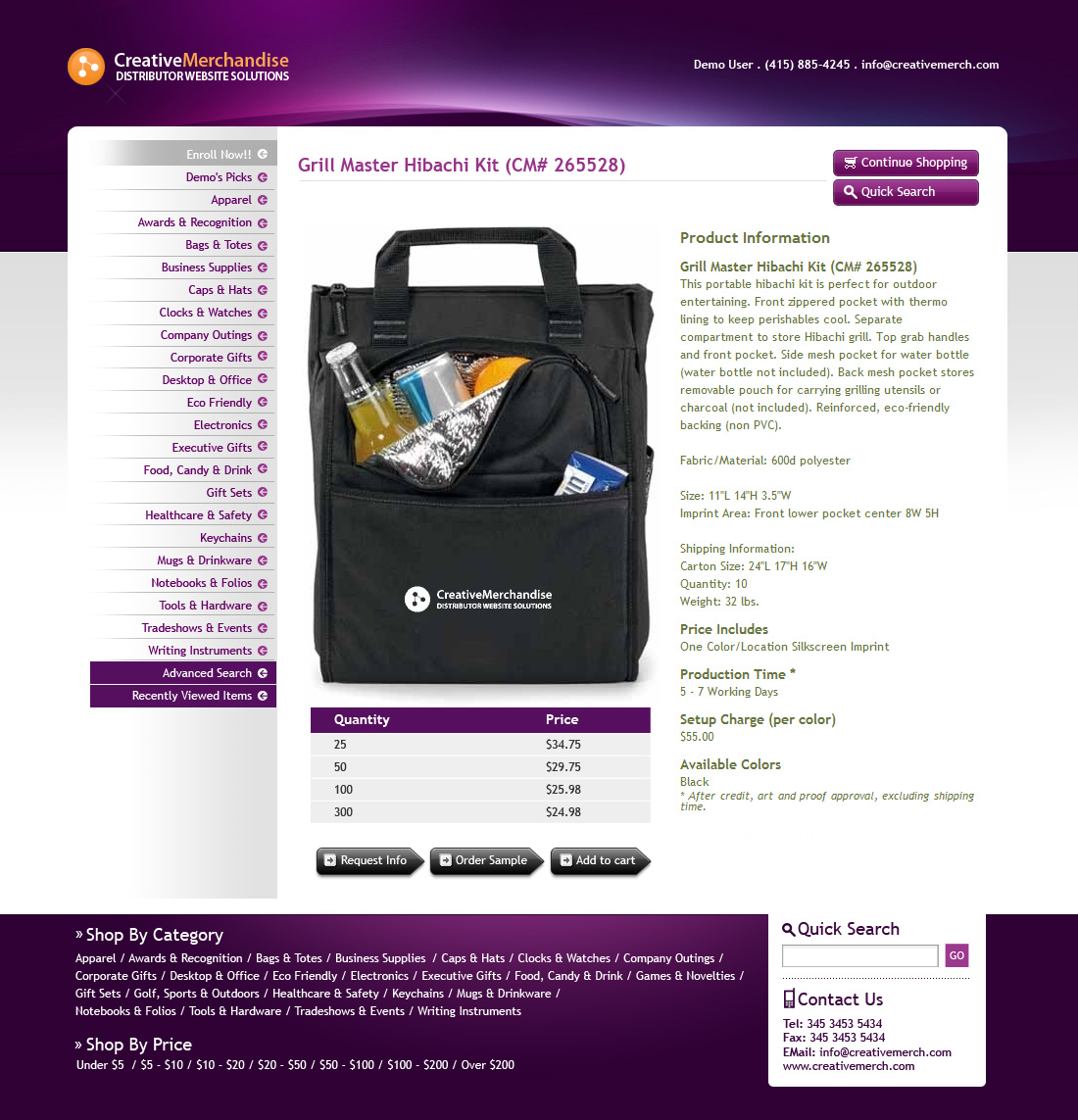 Web Design by Sky Ram for Creative Merchandise | Design #72849