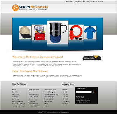 Web Design by LogoDesigns.ae for Creative Merchandise | Design: #72736