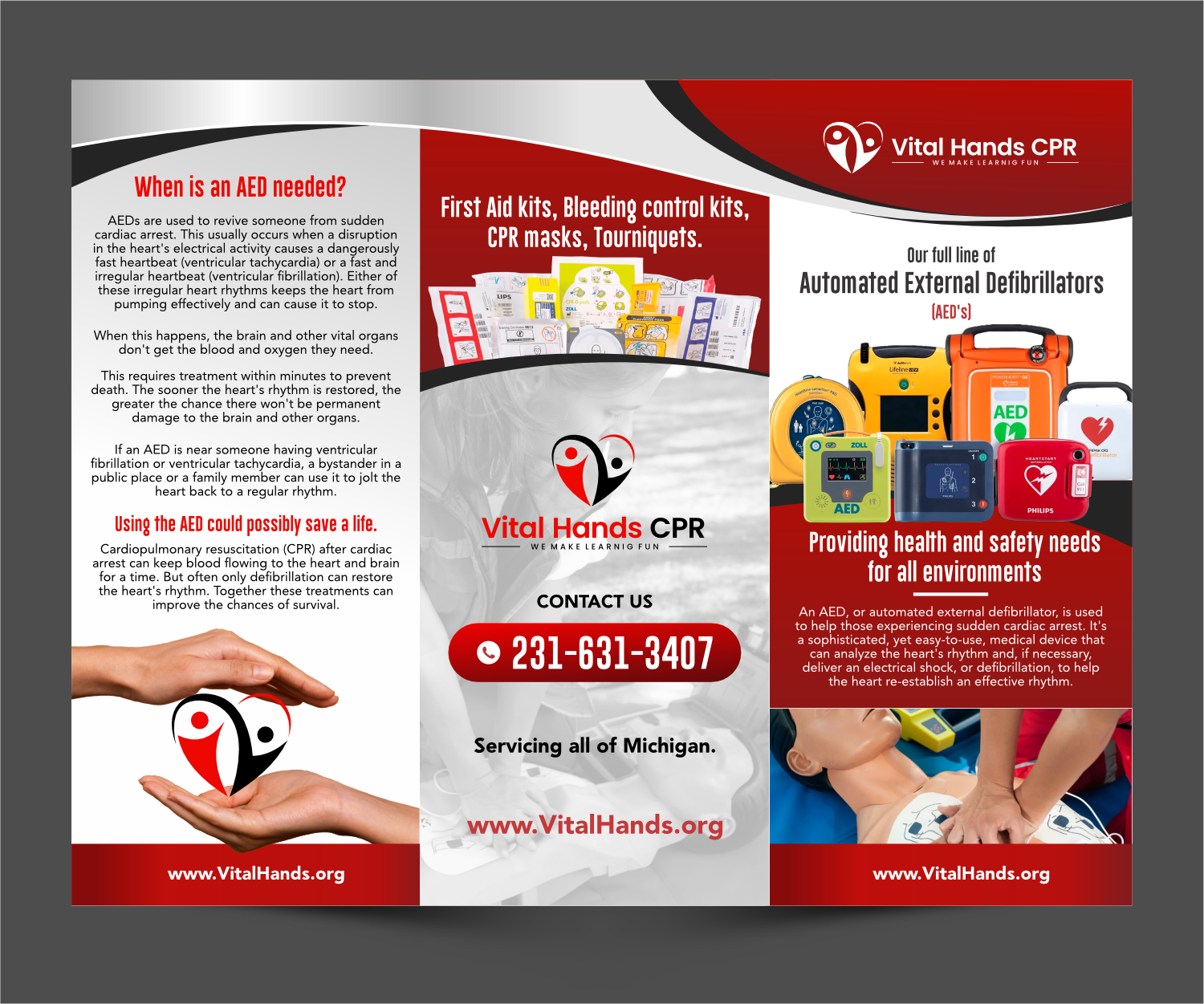 Flyer Design by ThiagoB for Vital Hands LLC | Design #37737869
