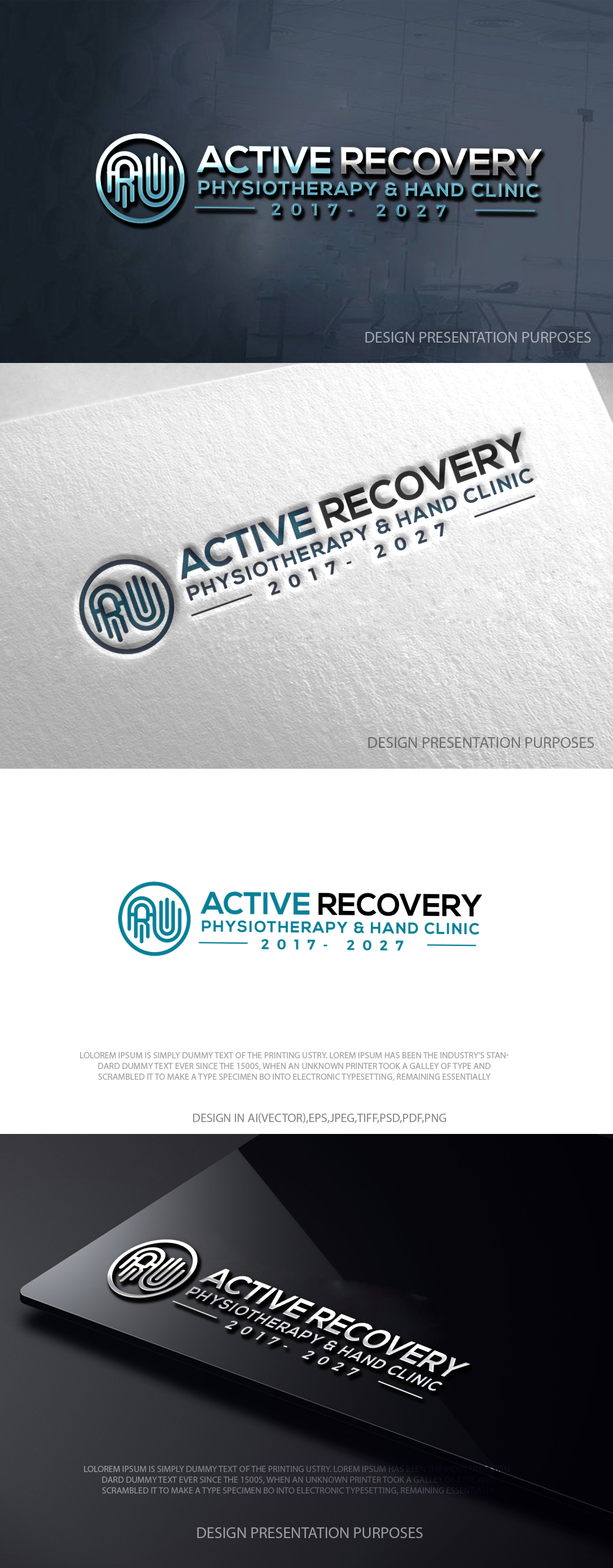 Logo Design by zebronicgraphic for Active Recovery Physiotherapy & Hand Clinic | Design #37747539