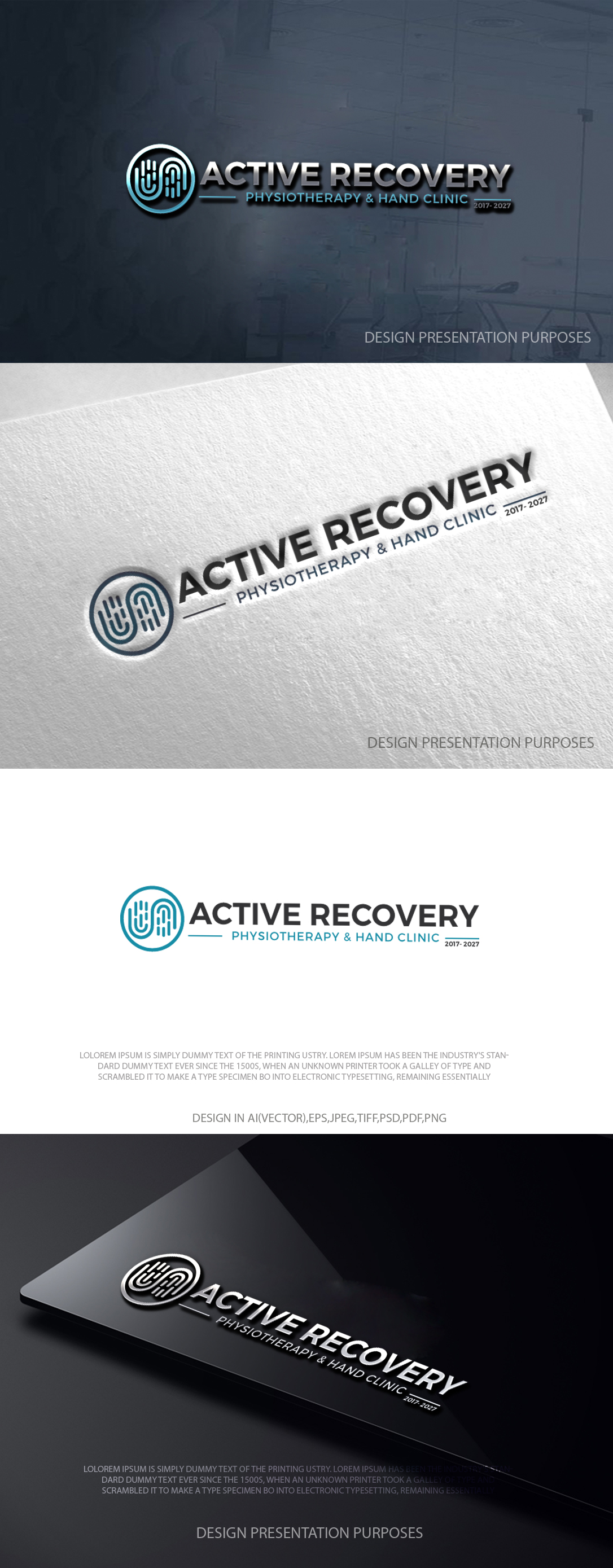 Logo Design by zebronicgraphic for Active Recovery Physiotherapy & Hand Clinic | Design #37747541