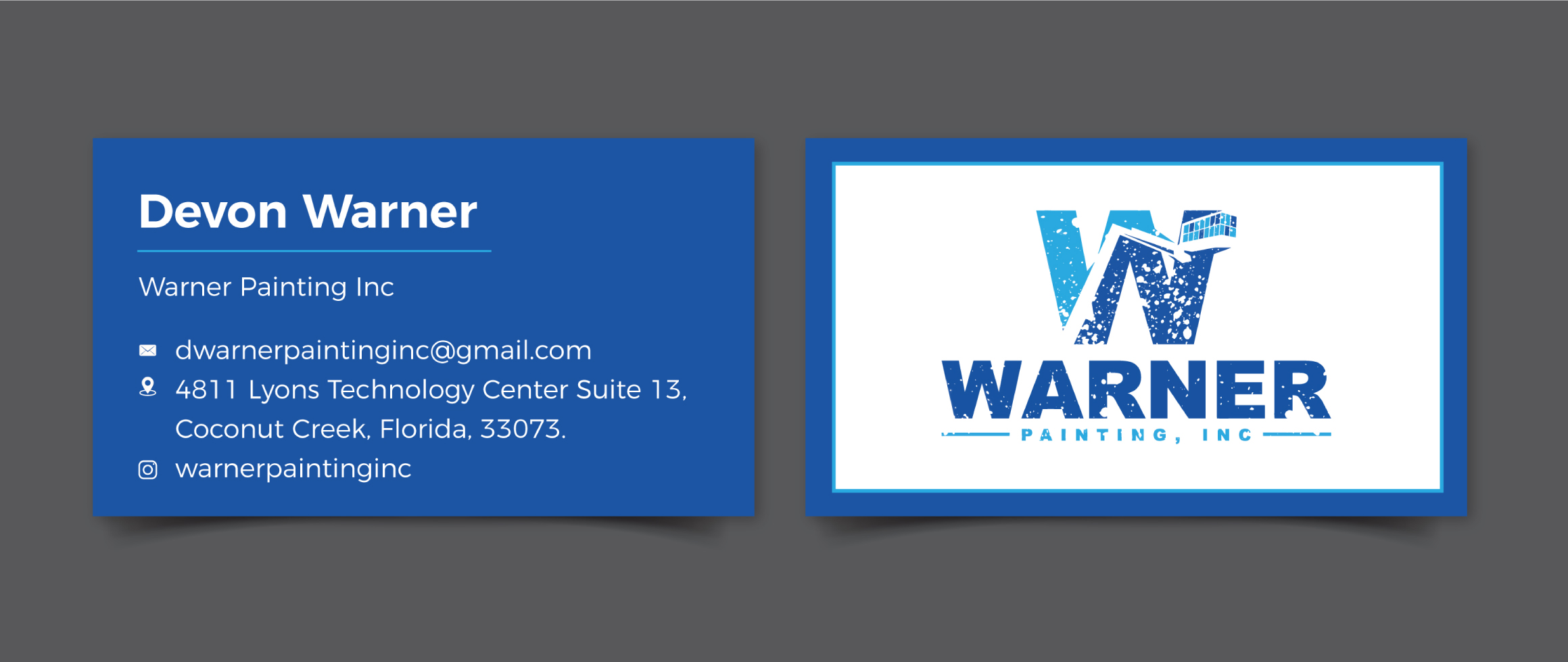 Business Card Design by StromDesignHub for Warner Painting, Inc. | Design #37755476