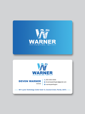 Business Card Design by Creative Moon Design for Warner Painting, Inc. | Design: #37752603