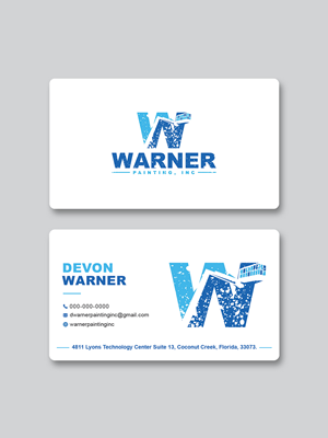 Business Card Design by Creative Moon Design for Warner Painting, Inc. | Design: #37752615