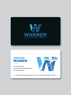 Business Card Design by Creative Moon Design for Warner Painting, Inc. | Design: #37752616