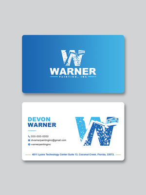 Business Card Design by Creative Moon Design for Warner Painting, Inc. | Design: #37752617