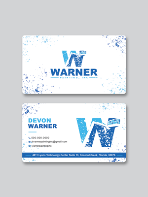 Business Card Design by Creative Moon Design for Warner Painting, Inc. | Design: #37755724
