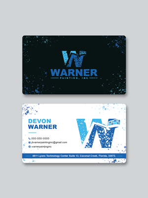 Business Card Design by Creative Moon Design for Warner Painting, Inc. | Design: #37755725