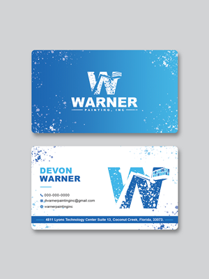 Business Card Design by Creative Moon Design for Warner Painting, Inc. | Design: #37755726